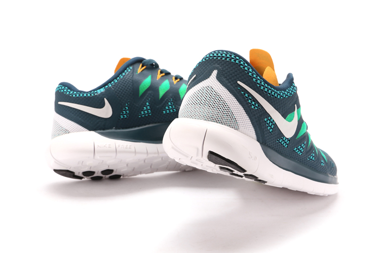 nouveau Nike Free 5.0 plus les hommes de la marine chaussures de course vert (3)